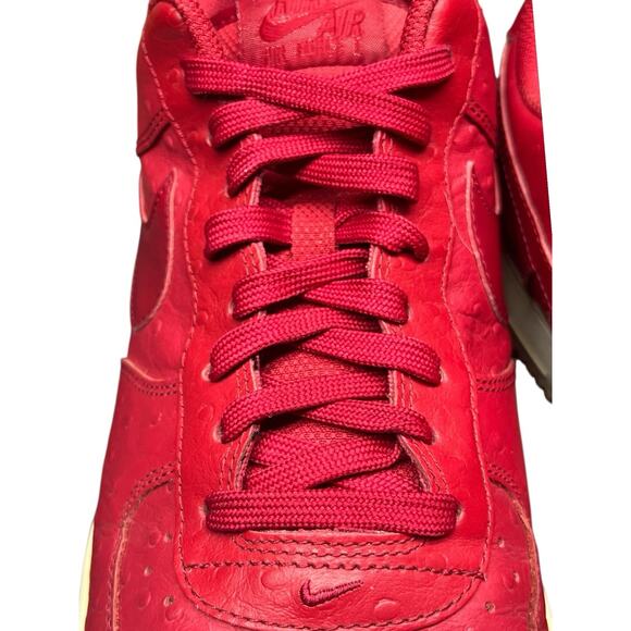 Nike Air Force 1 Mid Red Ostrich Leather 2015 Size 13 main image 12